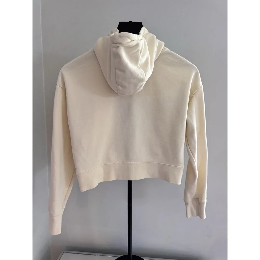 Nike Sportswear Futura Crop Hoodie Youth Girls XL Pale Yellow Pullover